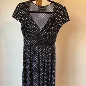 Leota wrap knee-length A-line 50’s style dress